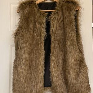 Faux fur vest